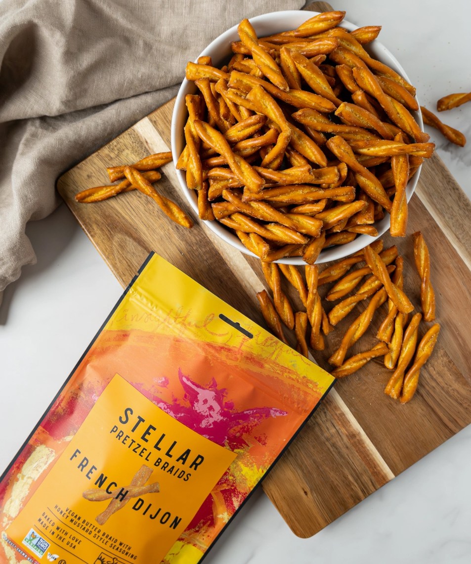 Stellar Pretzel Braids- French Dijon- 5oz (PACK OF 3)
