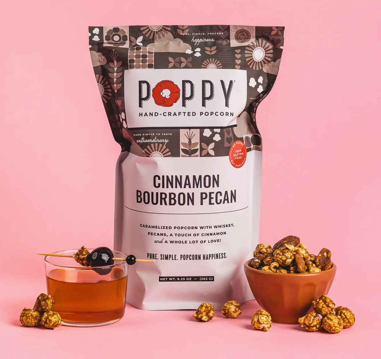 Cinnamon Bourbon Pecan Popcorn