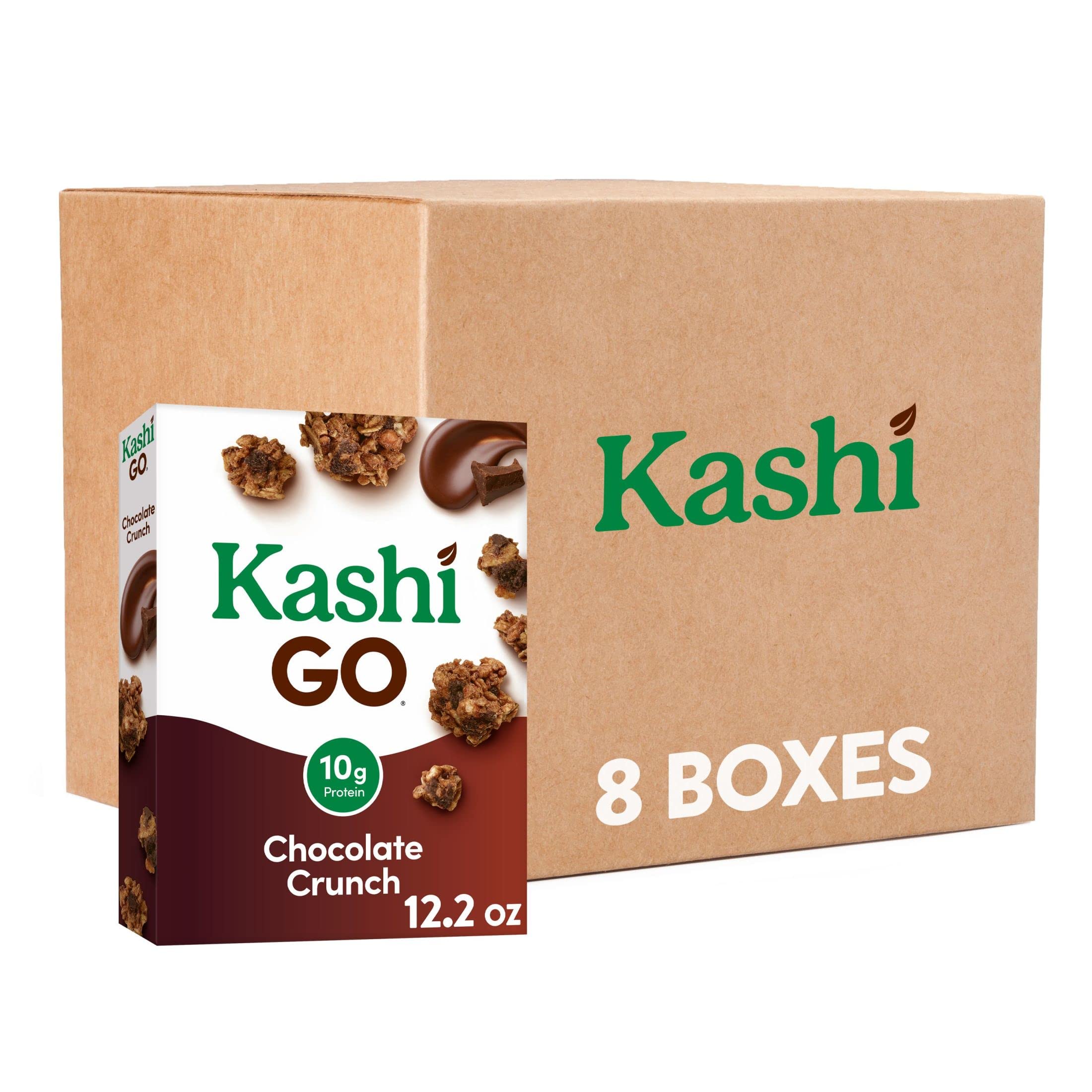 Quality Kashi GO Cold Breakfast Cereal, Fiber Cereal, Vegan Protein, Chocolate Crunch (8 Boxes)
