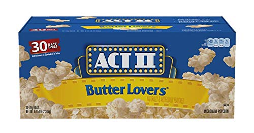 Premium Act Ii Butter Lovers Microwave Popcorn (3oz., 30 Bags)