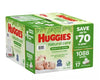 Premium Huggies natural care Unscented Sensitive flip top lid