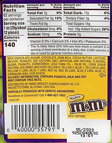 Premium M&M'S Ghoul's Mix Peanut Chocolate Halloween Candy (62oz.),, 62 Oz ()