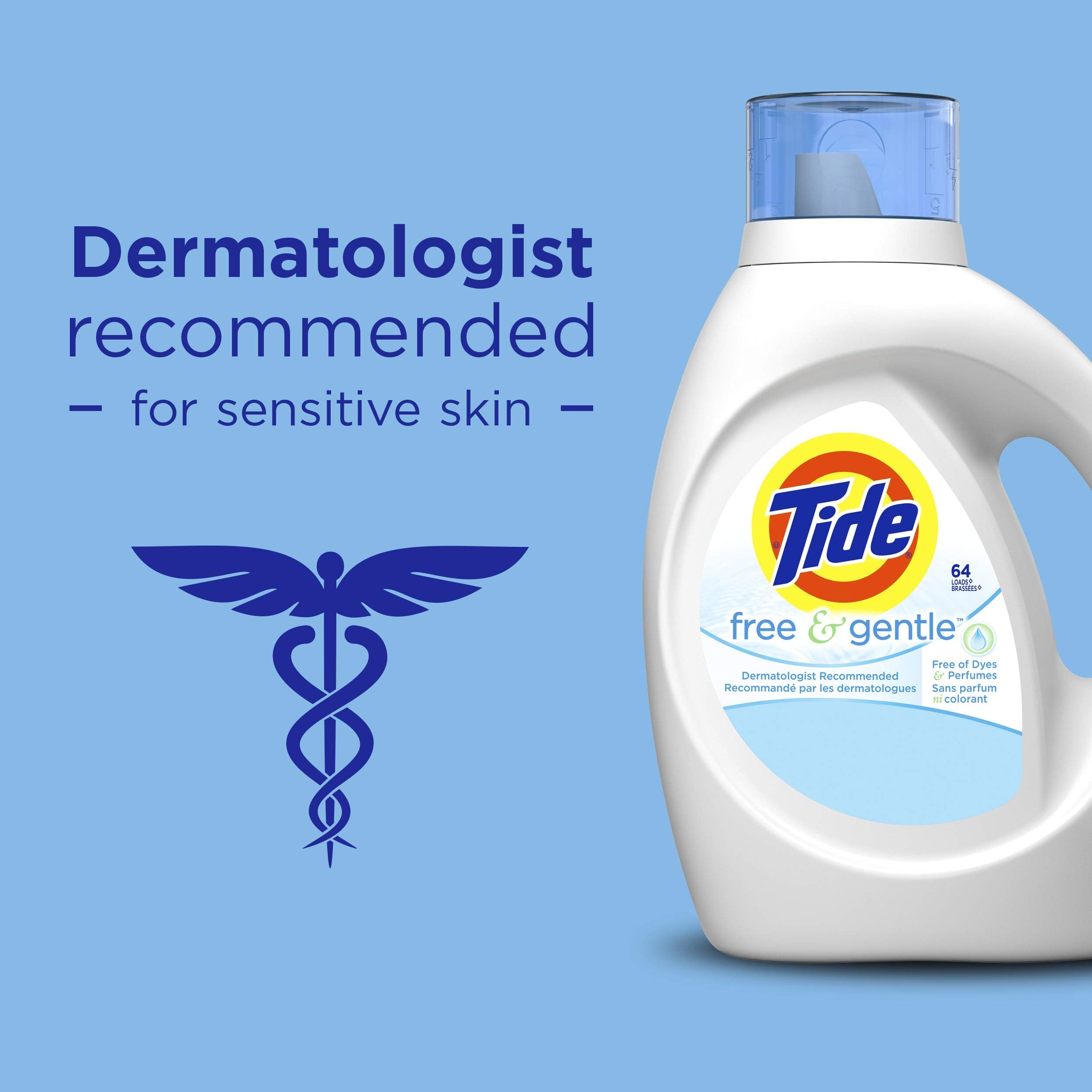 Premium Tide Free & gentle liquid laundry detergent, 96 loads, 138 Fl Oz