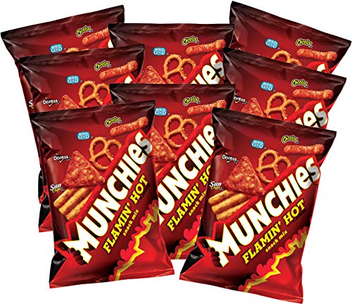 Quality Munchies Flamin' Hot Snack Mix 2 ounce bags, (Pack of 8)