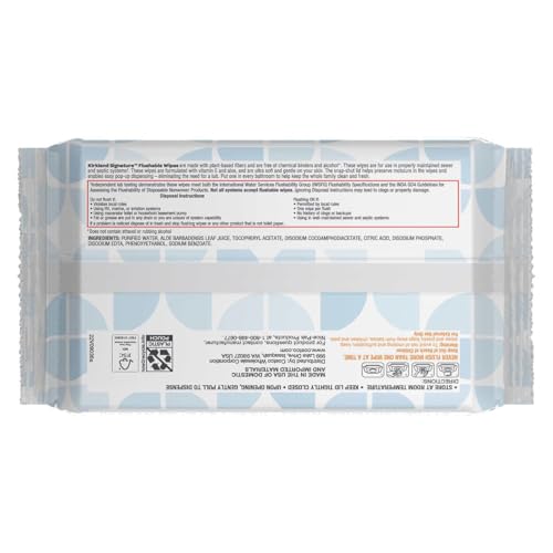 Premium Kirkland Signature Premoistened Flushable Wipes, Fragrance Free, 640-count
