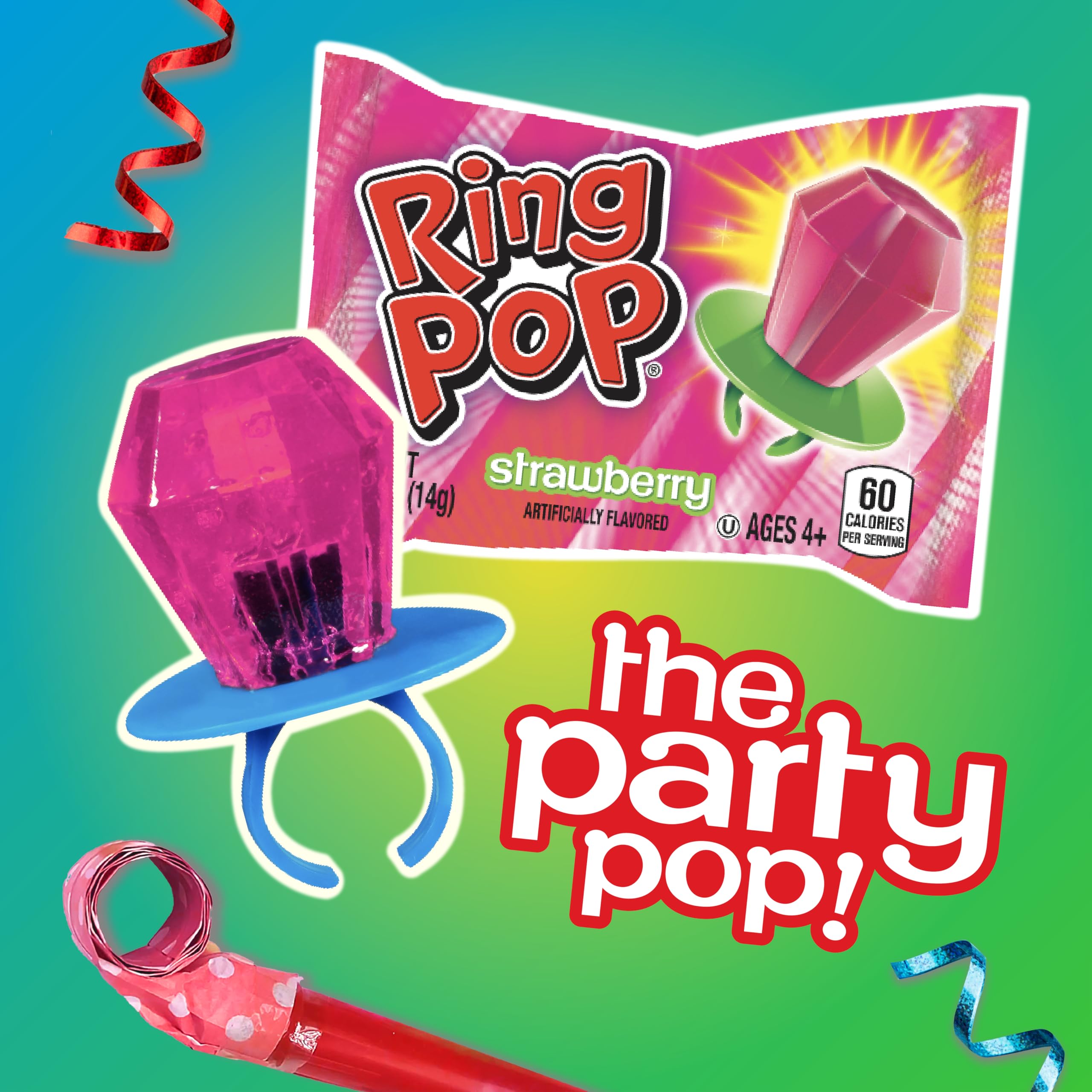 Quality Ring Pop Individually Wrapped Bulk Lollipop- Variety Party Pack