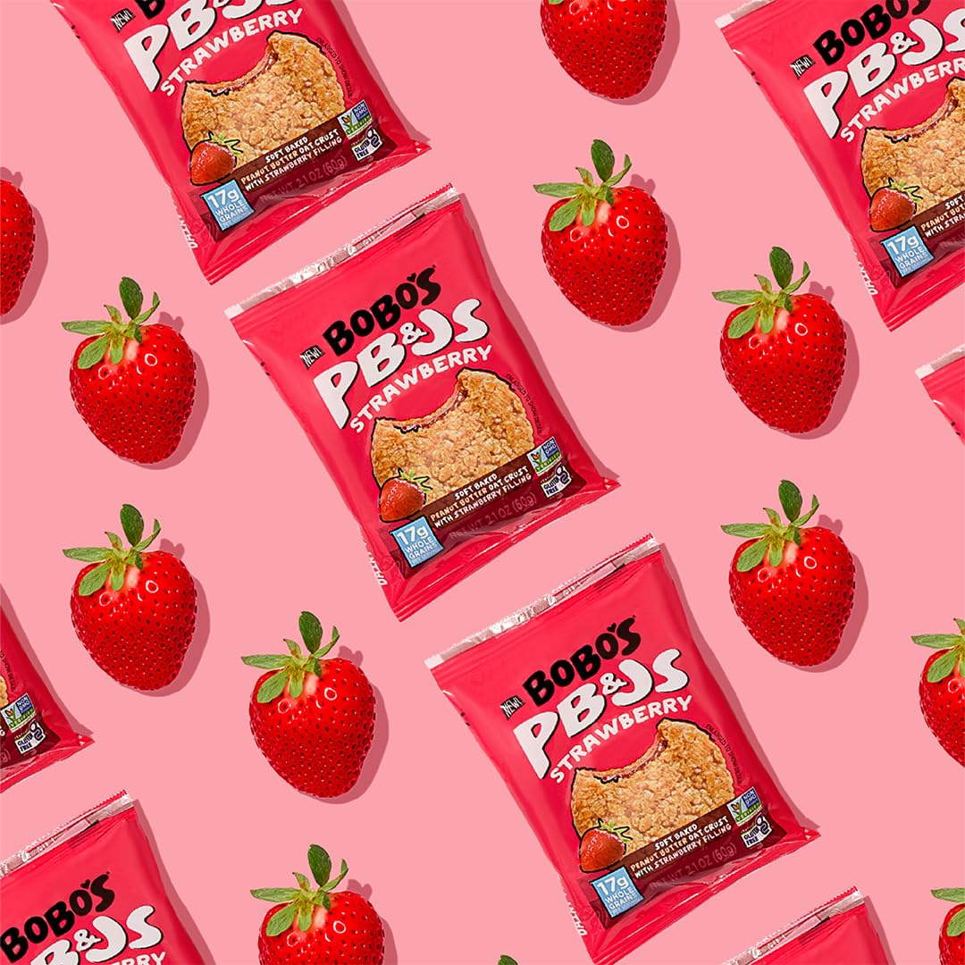 Premium Bobo's Peanut Butter & Jelly Oat Snacks, Healthy Everyday Snack, a Satisfying Treat that Provides a Quick Energy Boost