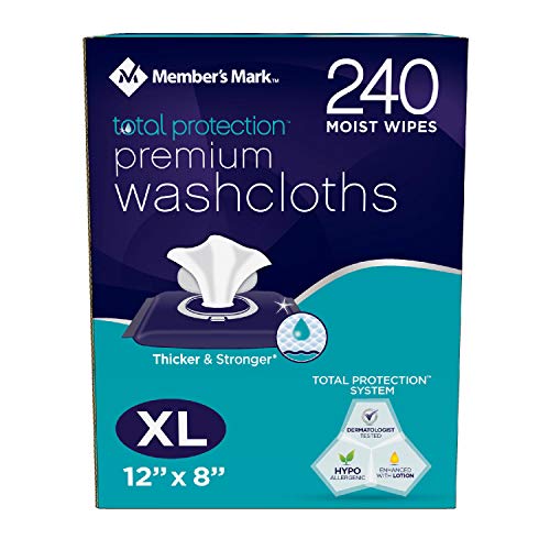 Premium Member's Mark Adult Washcloths (240 Count) (2 Pack) - Best Price Guaranteed