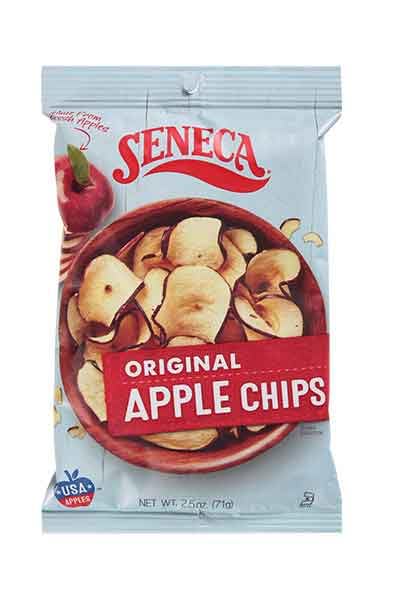 Premium Seneca Foods Crispy Apple Chips, Your Choice of Four Varieties, SIX 2.5-Ounce Packages (Original)