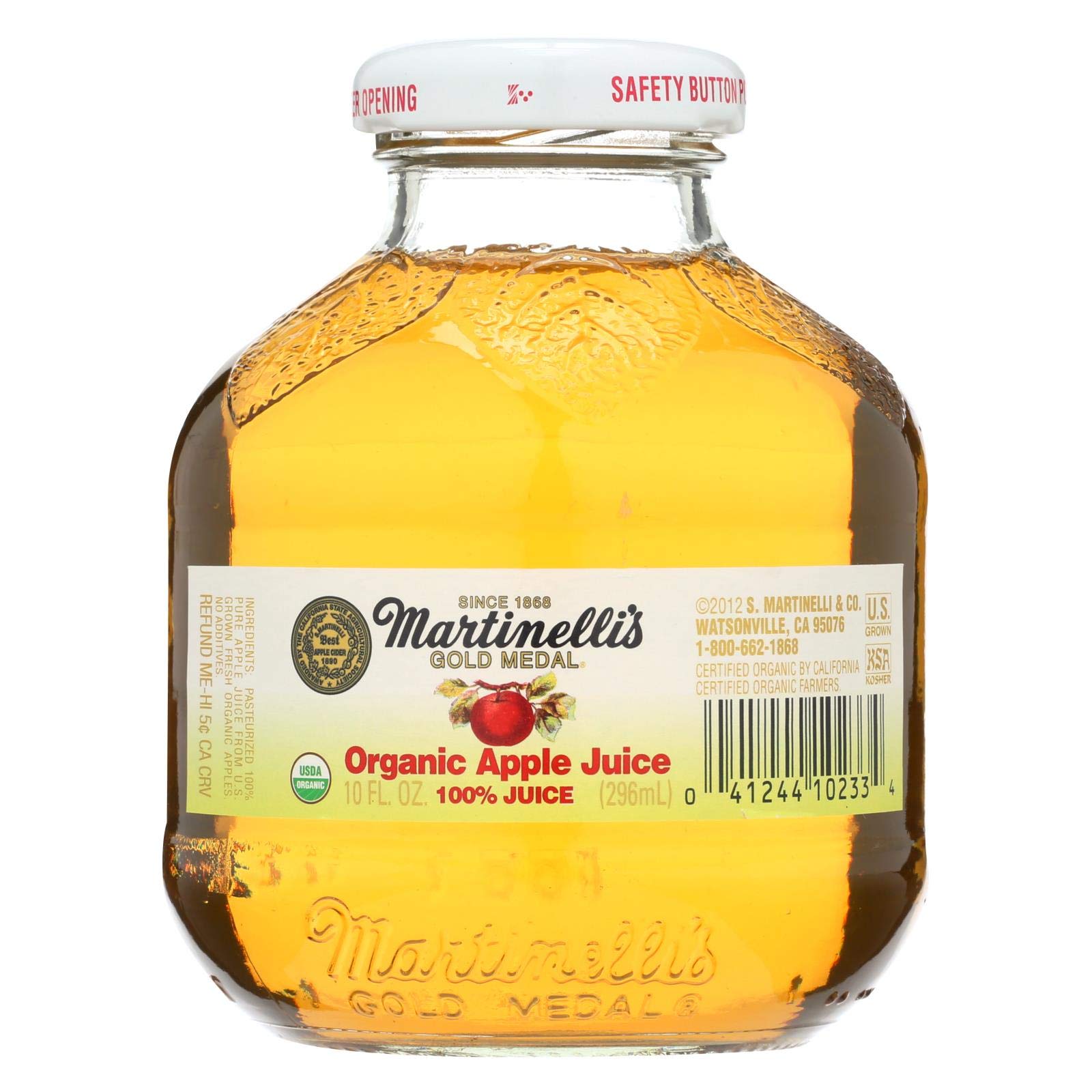 Premium Martinelli's Organic Juice - Apple - Case of 12 - 10 oz.