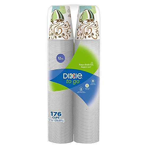 Premium Dixie PerfecTouch Insulated Paper Cups, 12 oz, Coffee Haze, 160 Count