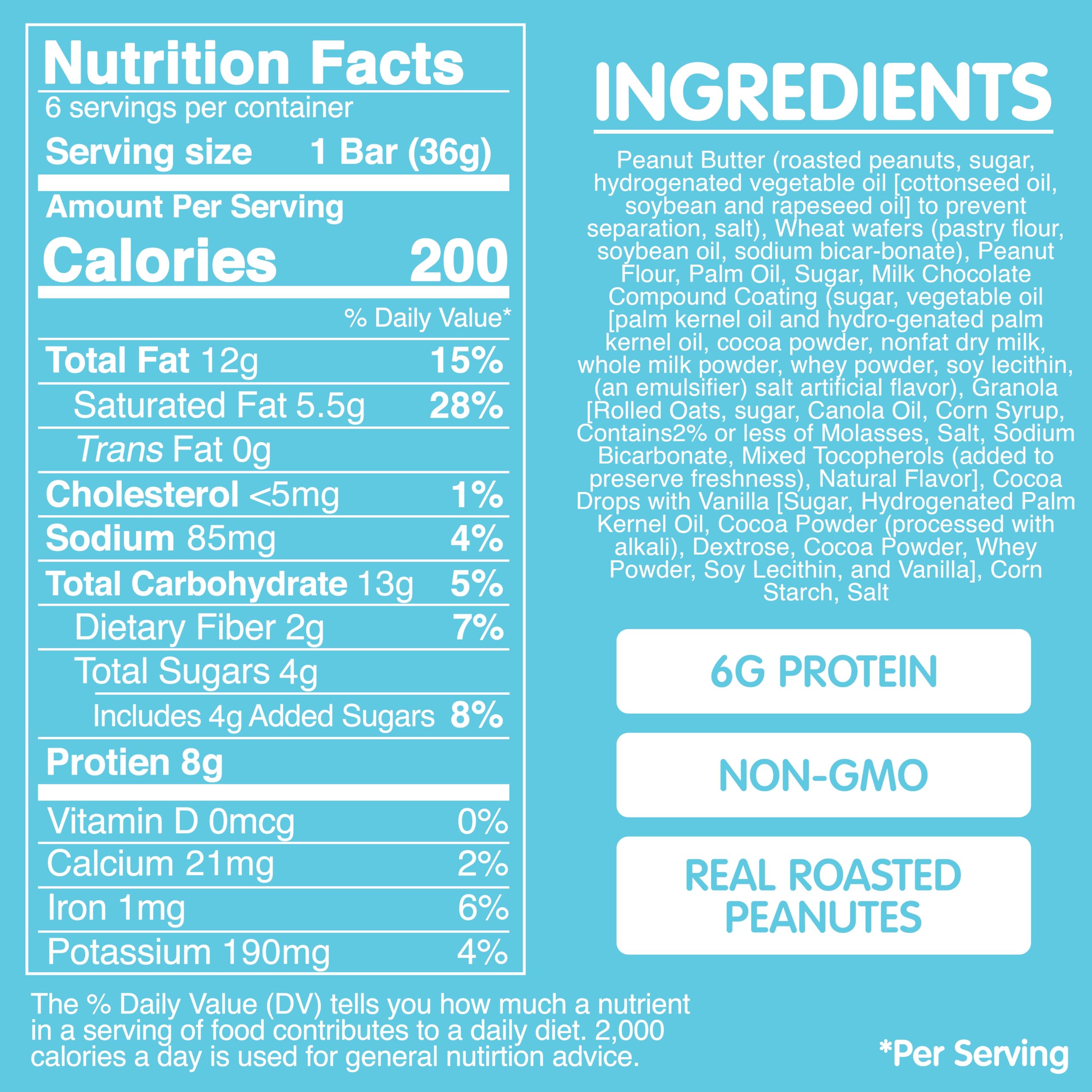 Quality Skippy Creamy Peanut Butter And Chocolate Fudge Wafer Snack Bar, 1.3 Oz, 6 ct (Pack of 6-36 ct)