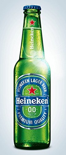 Heineken:Zero Non Alcohol Premium Lager Beer Taste Beverage 33cl (11oz) Pack of 6