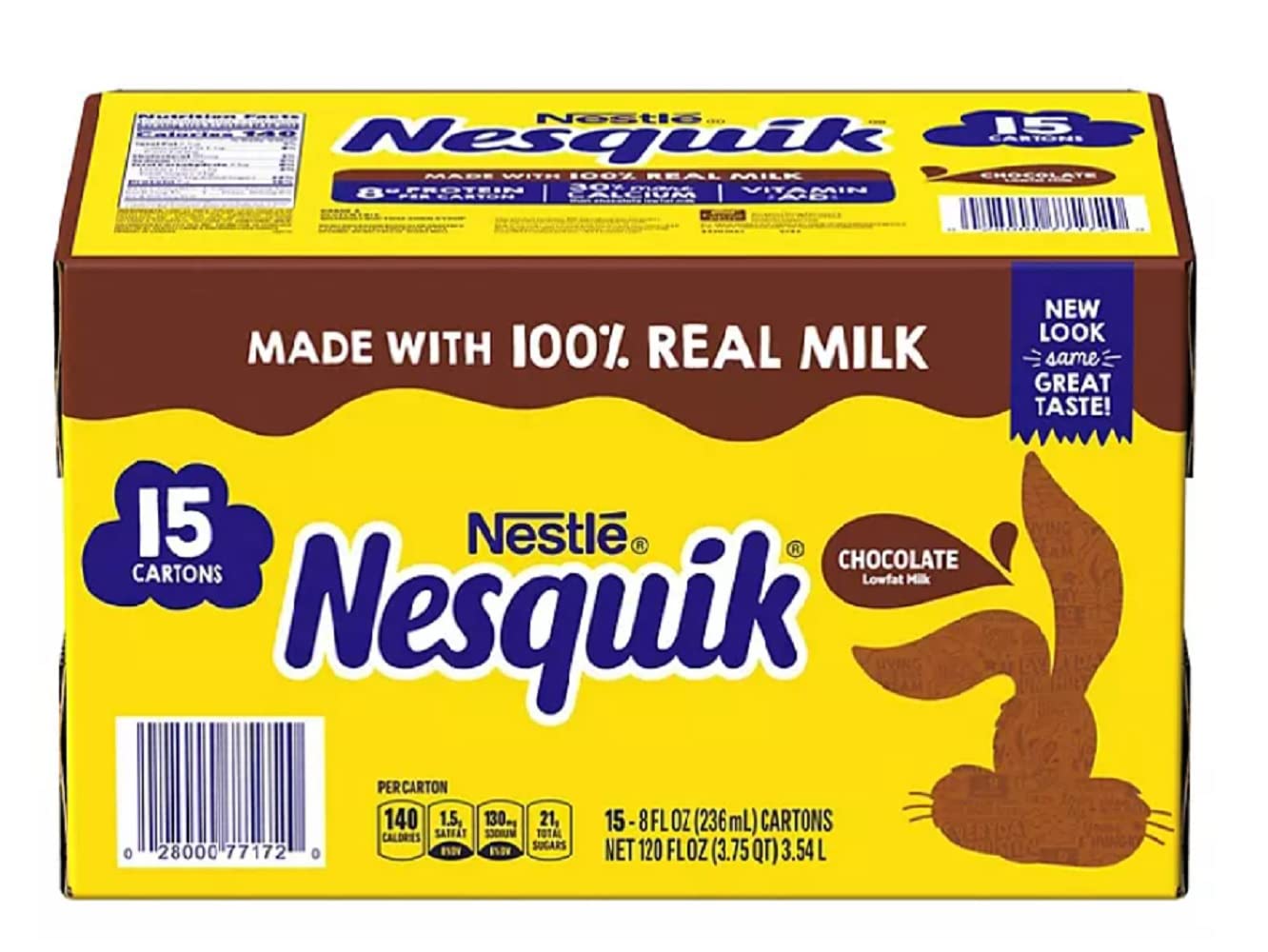 Premium Nesquik Chocolate Milk (8 fl. oz., 15 pk.) - Free Shipping Available
