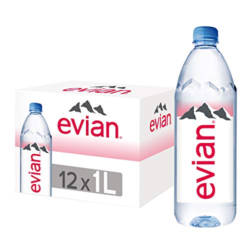 Quality evian Natural Spring Water, Premium Water Bottles, 33.8 Fl Oz (Pack of 12)