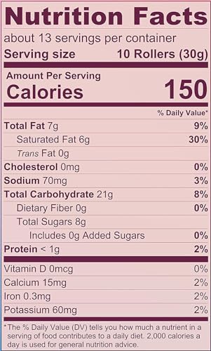 Premium Ava Organics - Coconut Crispy Rollers (Pack of 2) Original Family Size 14.1 oz bags 28.2 Ounce
