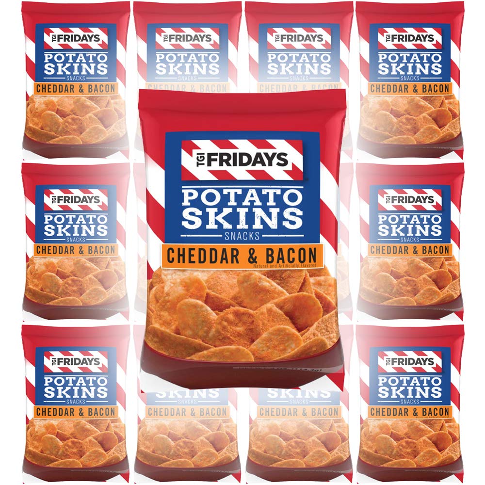 Quality TGI Fridays Potato Skins Snacks, Cheddar & Bacon, 1oz Bag (Pack of 12, Total of 12 Oz)