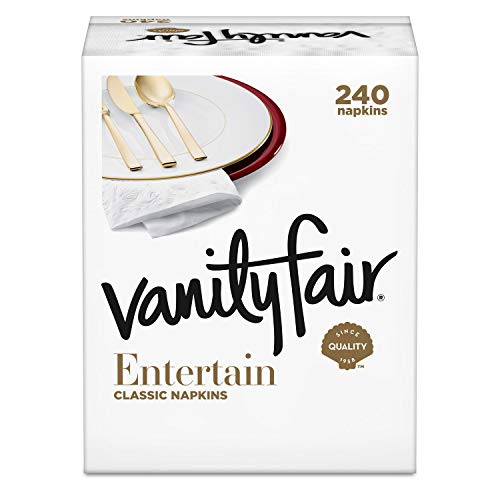 Premium Vanity Fair 3-Ply Dinner Impressions Napkins, 240 Total Count (4 Pack of 60 pieces)