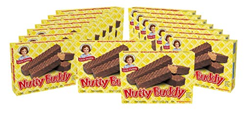 Premium Little Debbie Nutty Buddy Chocolate Fudge & Peanut Butter Wafer Bars