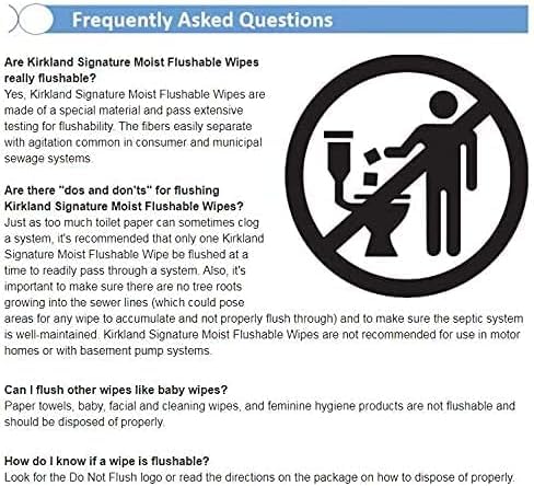 Premium Kirkland Signature Premoistened Flushable Wipes, Fragrance Free, 640-count