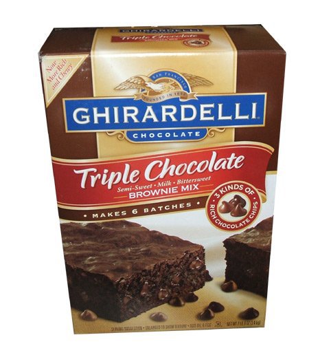 Gourmet Ghirardelli Triple Chocolate Chip Brownie Mix, 120-Ounce