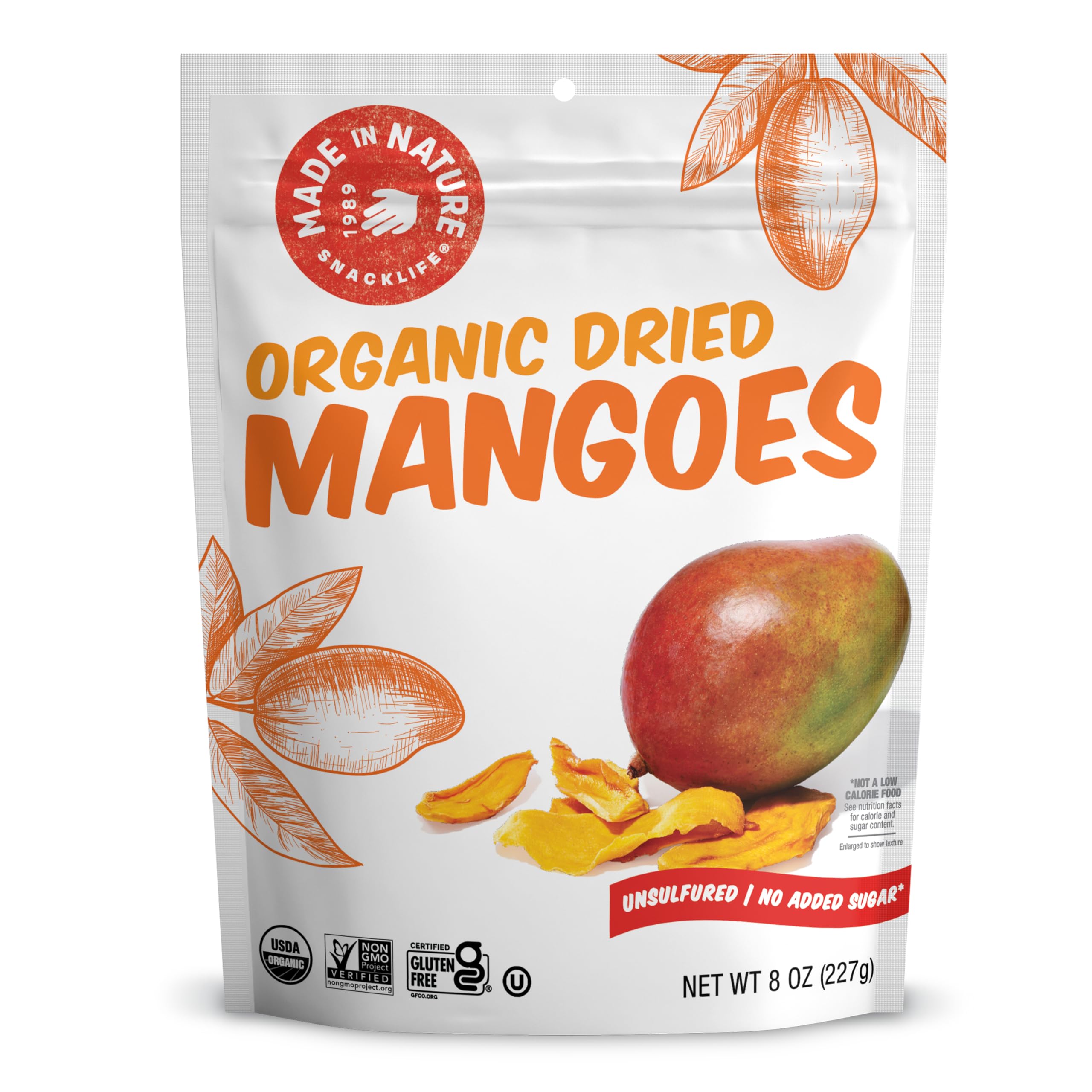 Quality Made in Nature Organic Dried Fruit, Mangoes – Non-GMO, Unsulfured Vegan Snack
