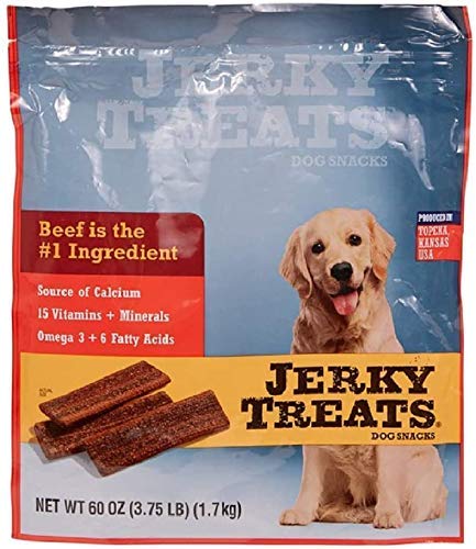 Premium Jerky Treats Tender Strips Dog Snacks Beef 60 oz. 3.75 lbs Jerky-hl Jerky-7q (60 Oz)