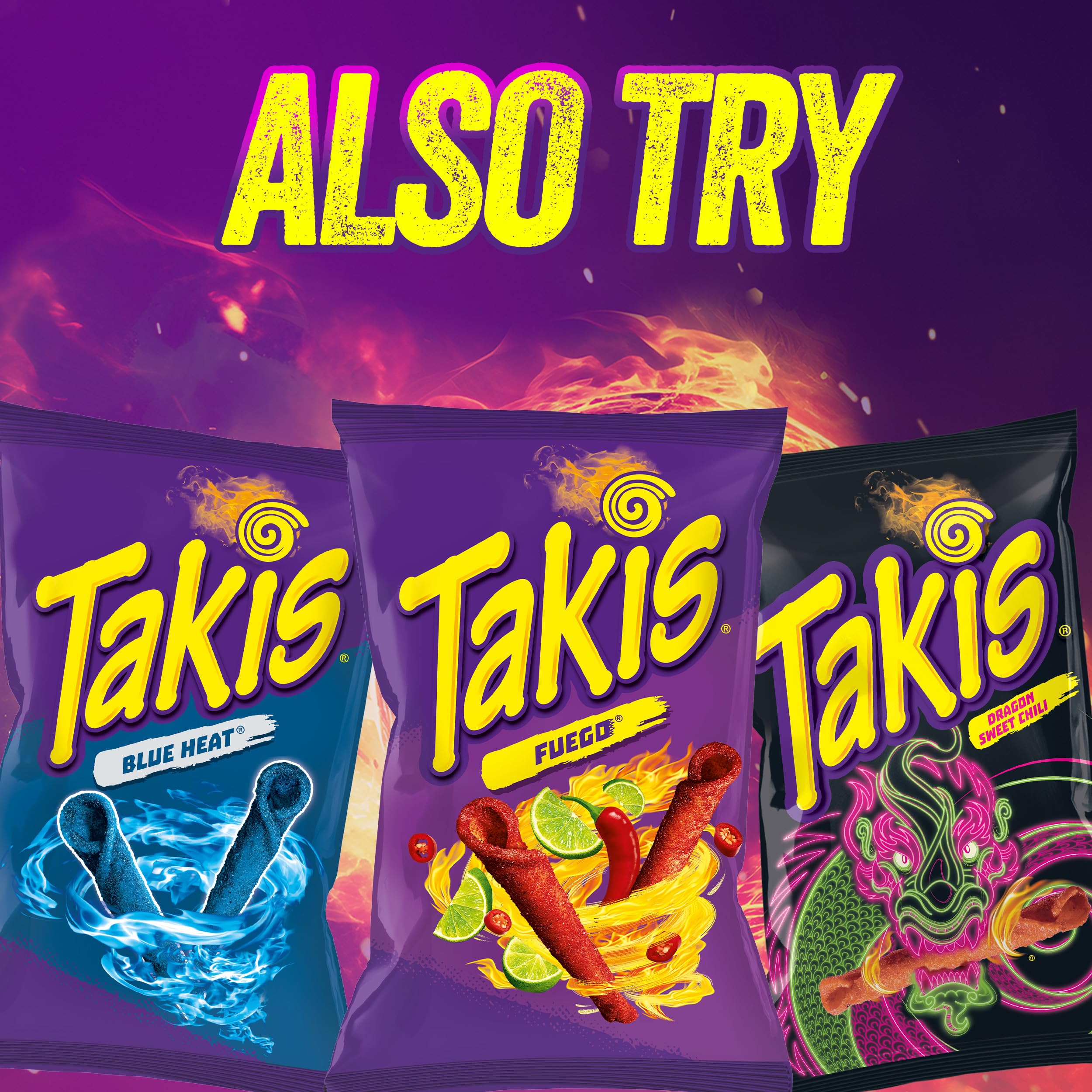Premium Takis 18 pc / 1 oz Variety Pack, Assorted Flavored Mixed Rolled Tortilla Chips