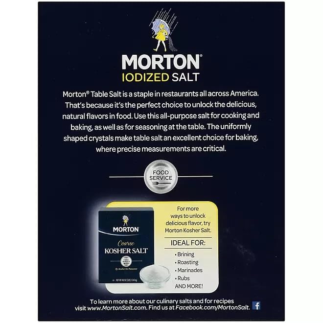 Premium Morton Iodized Table Salt - 4lb. Box - Best Price Guaranteed