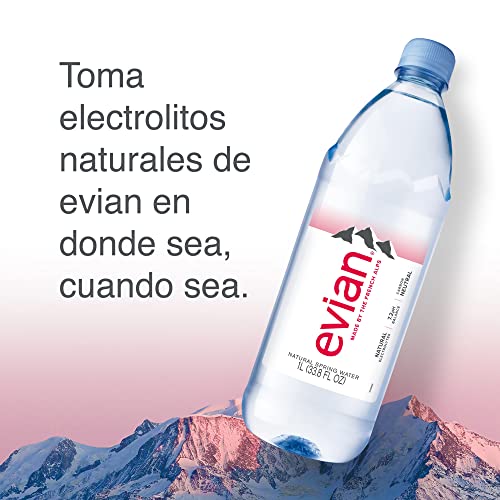 Quality evian Natural Spring Water, Premium Water Bottles, 33.8 Fl Oz (Pack of 12)