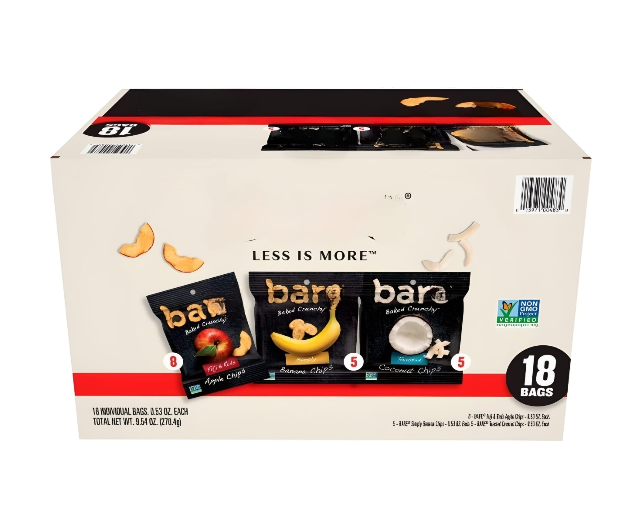 Quality Bare Fruit Snacks Variety Pack, Crunchy Apple, Banana & Coconut Flavors, 36 Count Bags, 0.53 oz Each (with Bonus HUBZ Mini Pet, Luggage GPS Tracking Device)