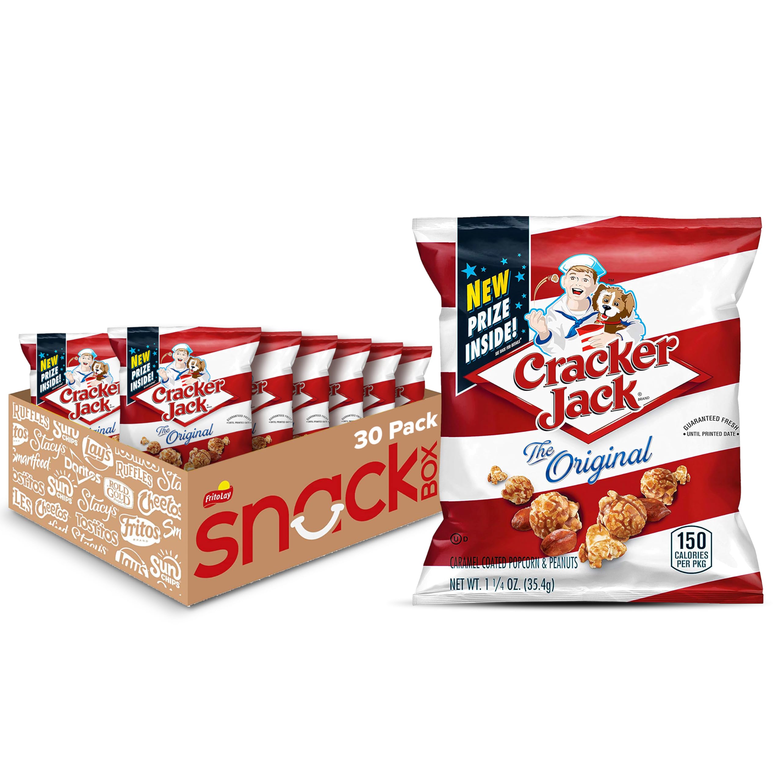 Quality Cracker Jack Original Caramel Coated Popcorn & Peanuts