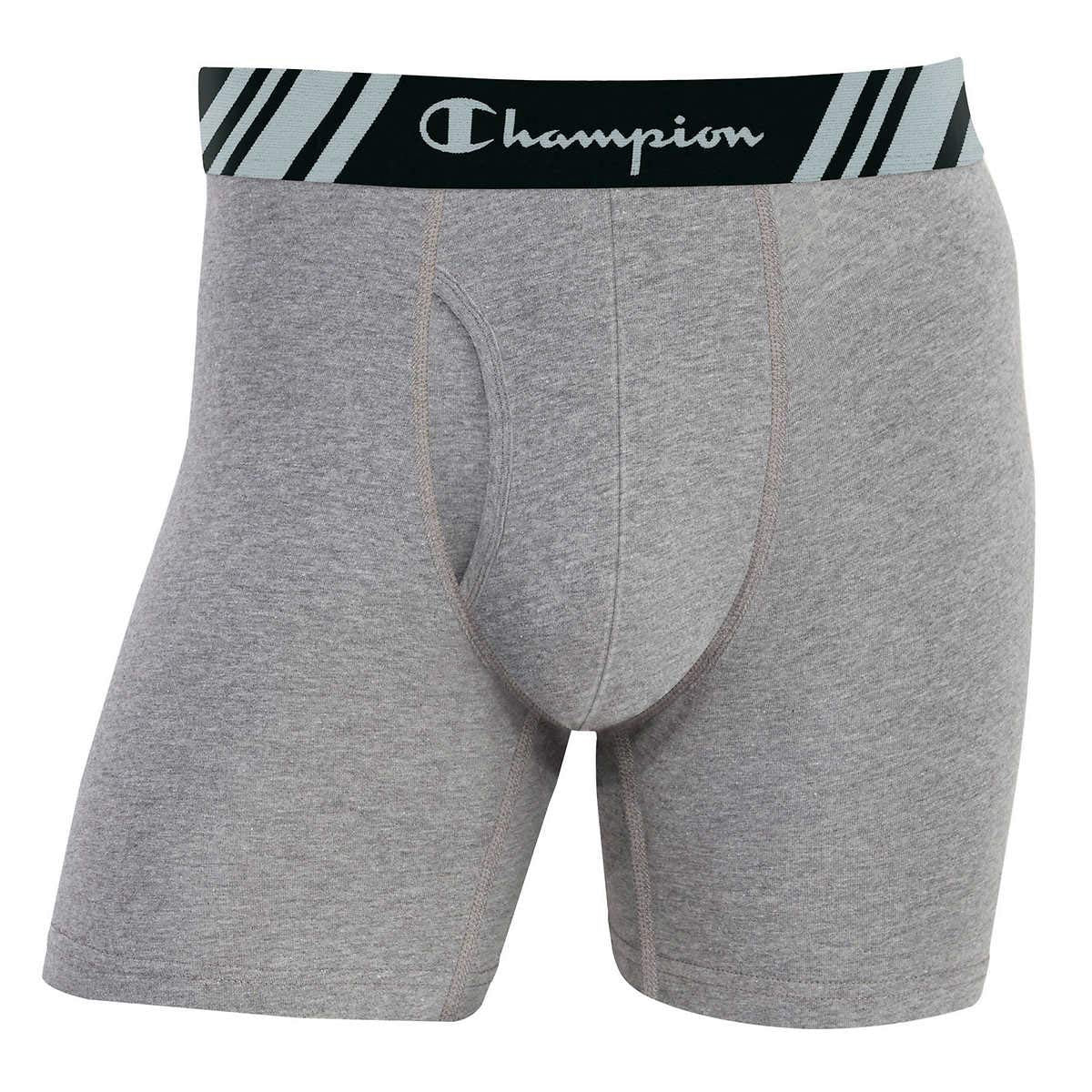 Premium Champion Men's Boxer Briefs All Day Comfort No Ride Up Double Dry X-Temp 4 Pack