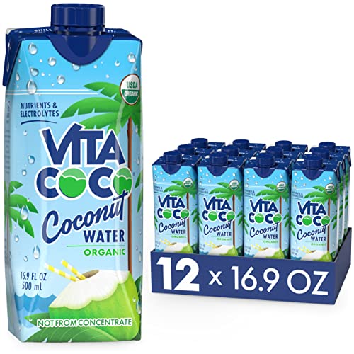 Premium Vita Coco Coconut Water, Pure Organic | Refreshing Coconut Taste | Natural Electrolytes | Vital Nutrients | 16.9 Oz (Pack Of 12)