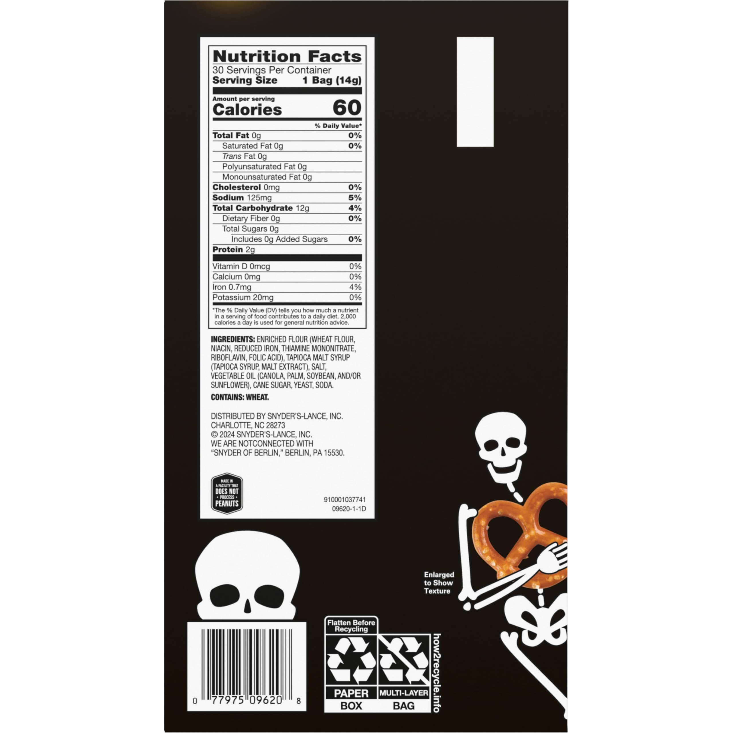 Quality Snyder's of Hanover Mini Pretzels, Halloween Treats Snack Packs, 30 Ct