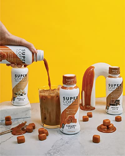 Premium Super Coffee, Iced Keto Coffee (0g Added Sugar, 10g Protein, 70 Calories) 12 Fl Oz | Iced Coffee, Protein Coffee, Coffee Drinks - LactoseFree, SoyFree, GlutenFree