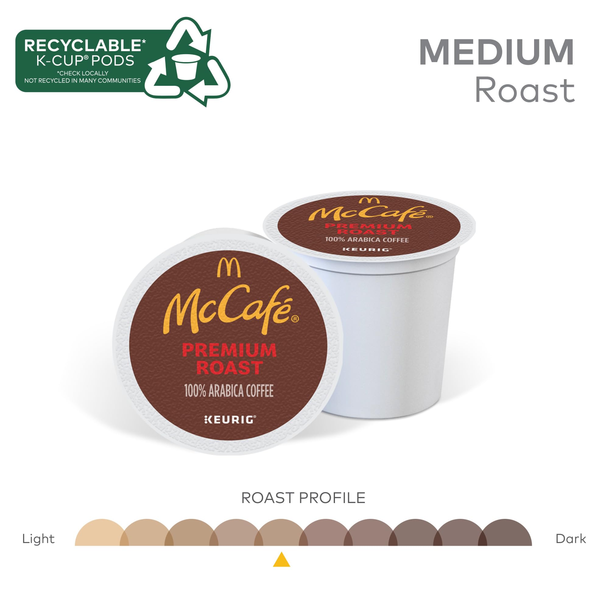 McCafe Premium Roast Coffee, Keurig Single-Serve K-Cup Pods, Medium Roast, 72 Count