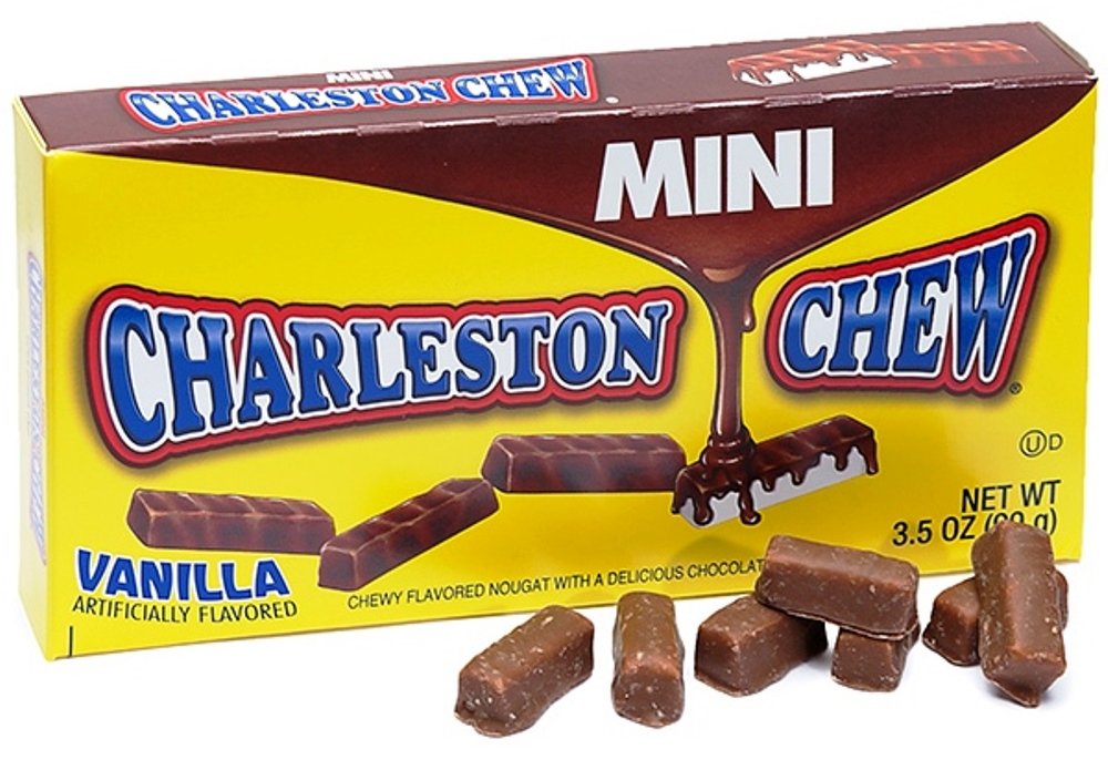 Quality Mini Vanilla & Chocolate Charleston Chews 3.5 oz Theater Boxes (Pack of 3)