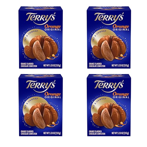 Premium Terry's Milk Chocolate Oranges - Pack of 4-5.53oz - Holiday Classic Milk Chocolate Orange