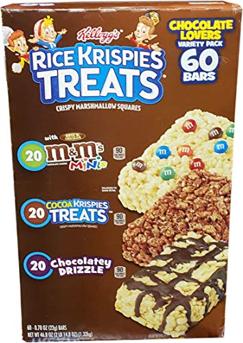 Family Kellogg's Variety Rice Krispies Treats 60Count (2.925 Lb),, 46.8 Oz ()