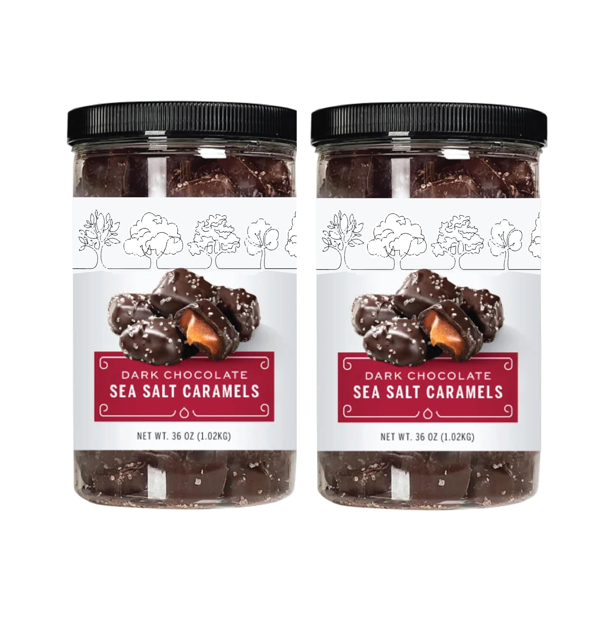 Quality Generic Dark Chocolate Sea Salt Caramels 36oz (Pack of 2)