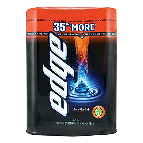 Premium Binoa Edge Sensitive Skin Advanced Shave Gel (9.5 Ounce, 3 Pack)