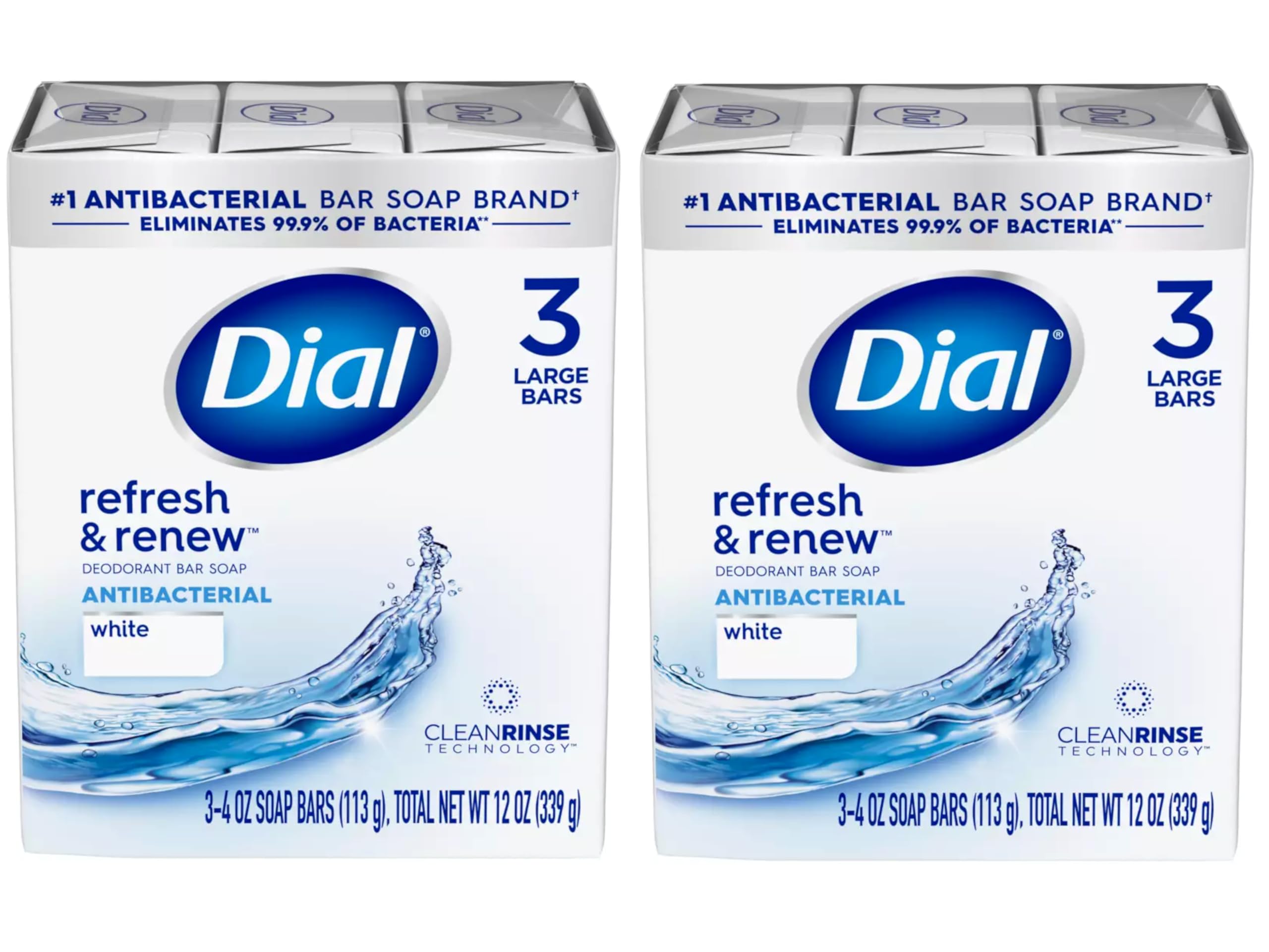 Premium Dial White Antibacterial Soap, 4-Ounces Bars, 6 Count
