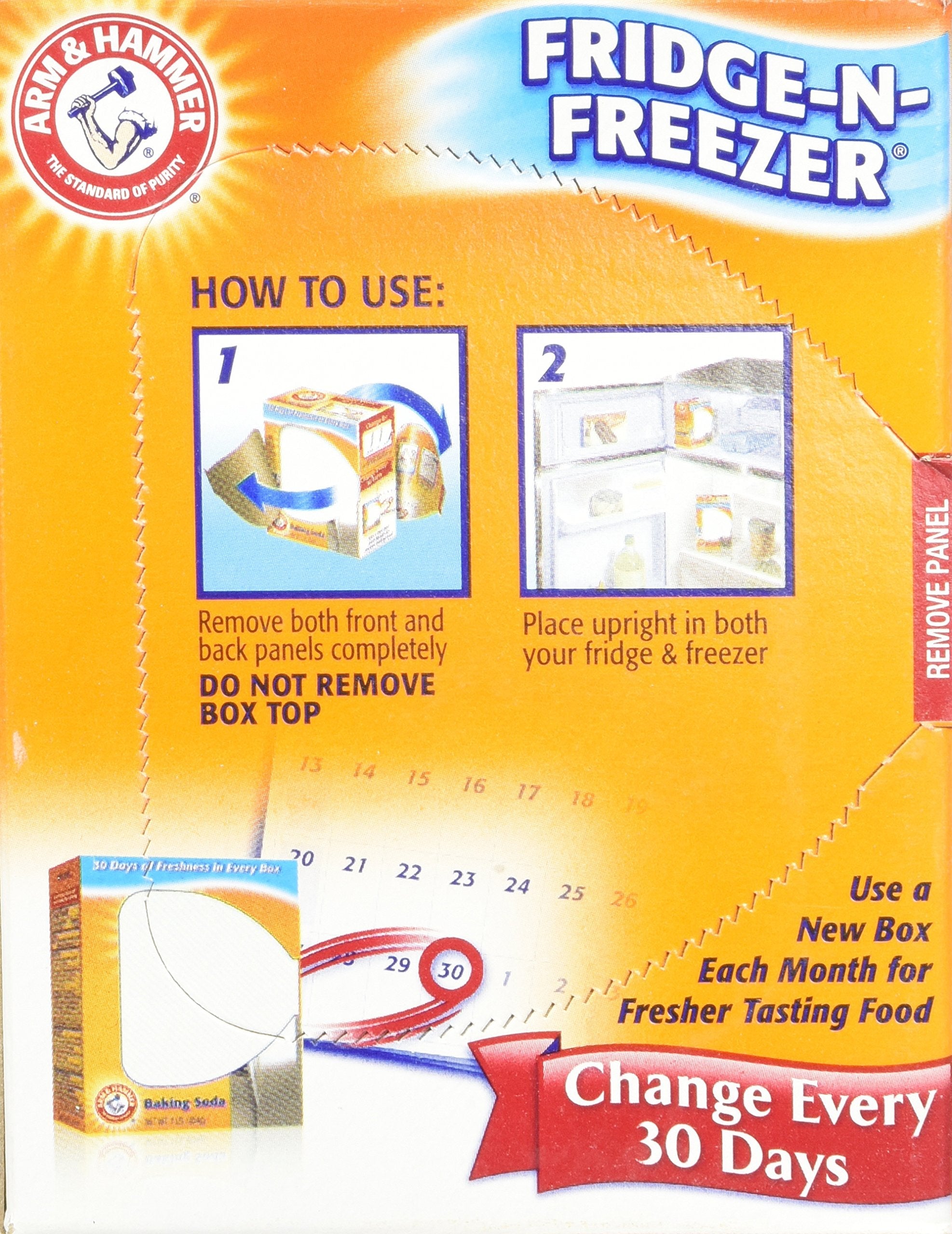 Premium Arm & Hammer Fridge-N-Freezer Baking Soda Odor Absorber, 14 Ounces (Pack of 6)