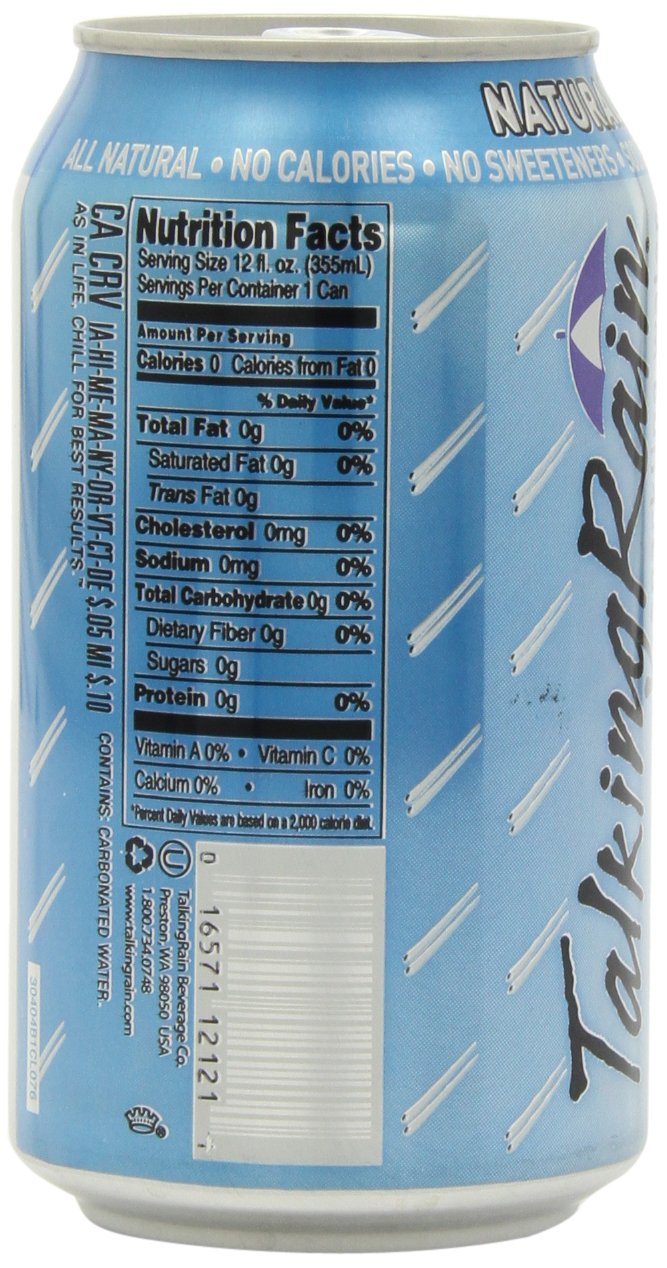 Premium TalkingRain Sparkling Water, 12-Ounce Cans (Pack of 24)