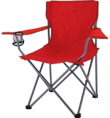 Ozark Trail Camping Quick Folding Chair with Carrying Bag, Red