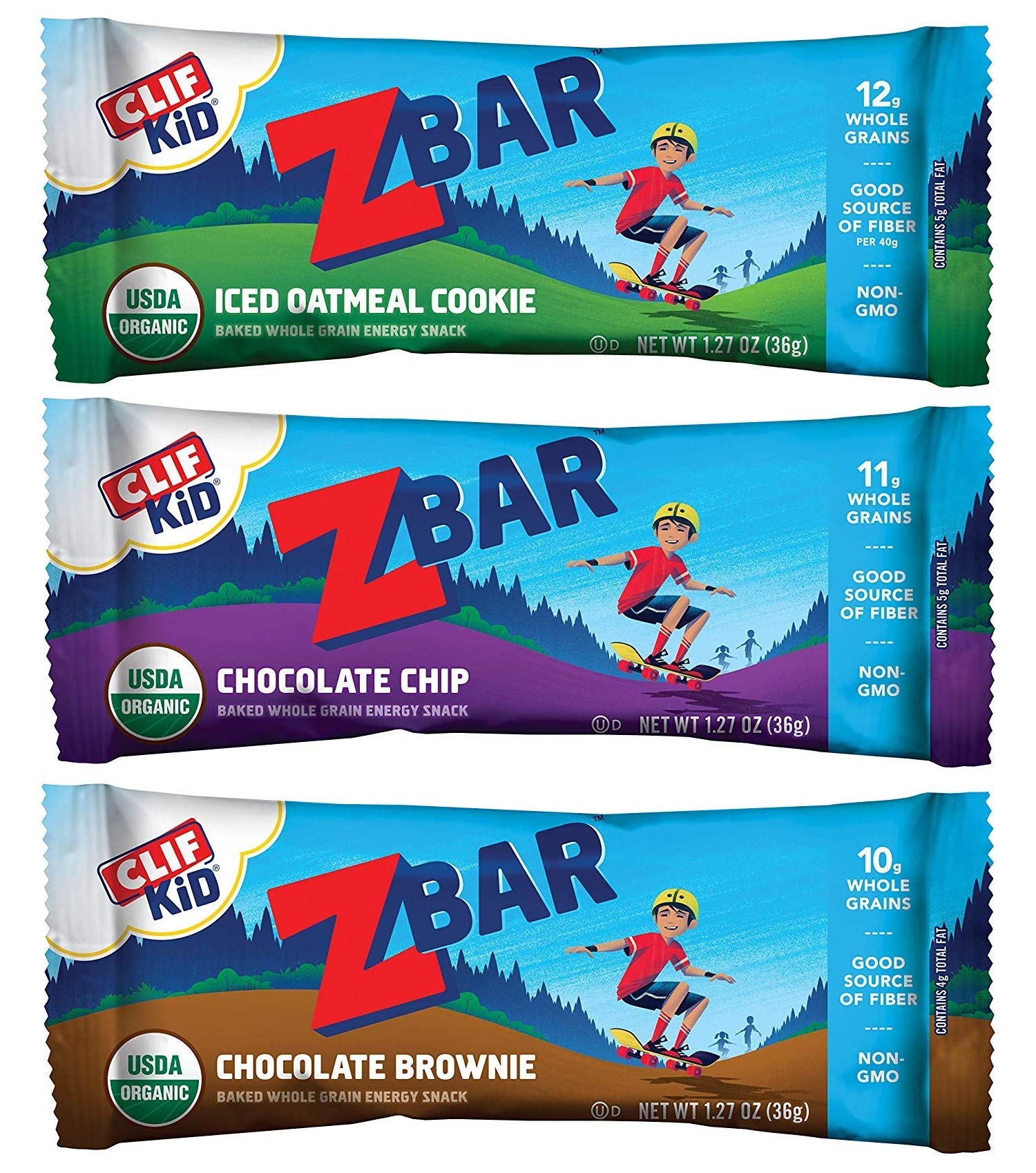 Premium Clif Kid Organic Z Bar, Variety, 1.27 Ounce, 36 Count