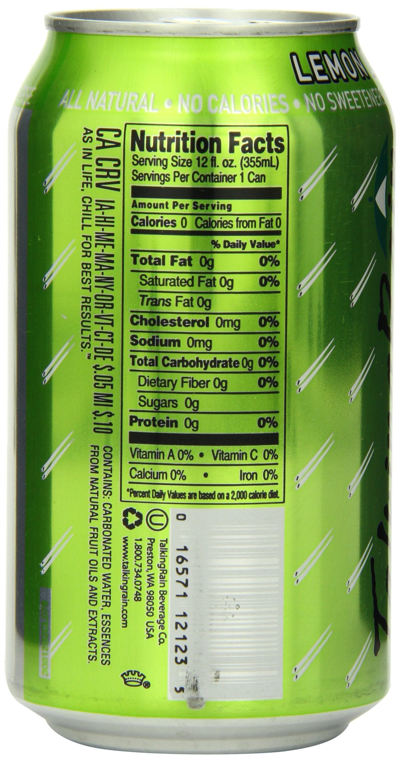 Premium TalkingRain Sparkling Water, 12-Ounce Cans (Pack of 24)
