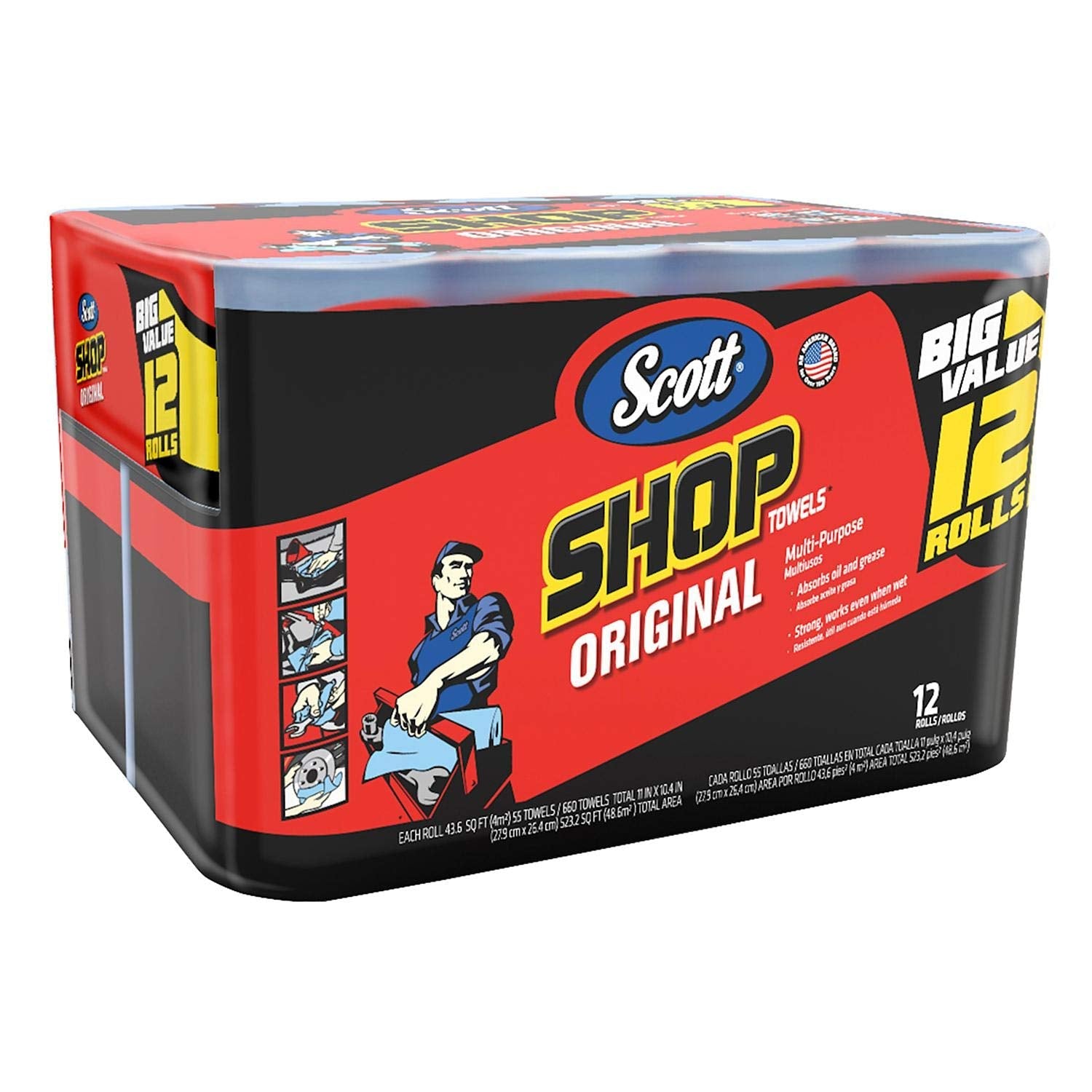 Premium Scott Shop Towels (12 rolls) - Limited Time Offer