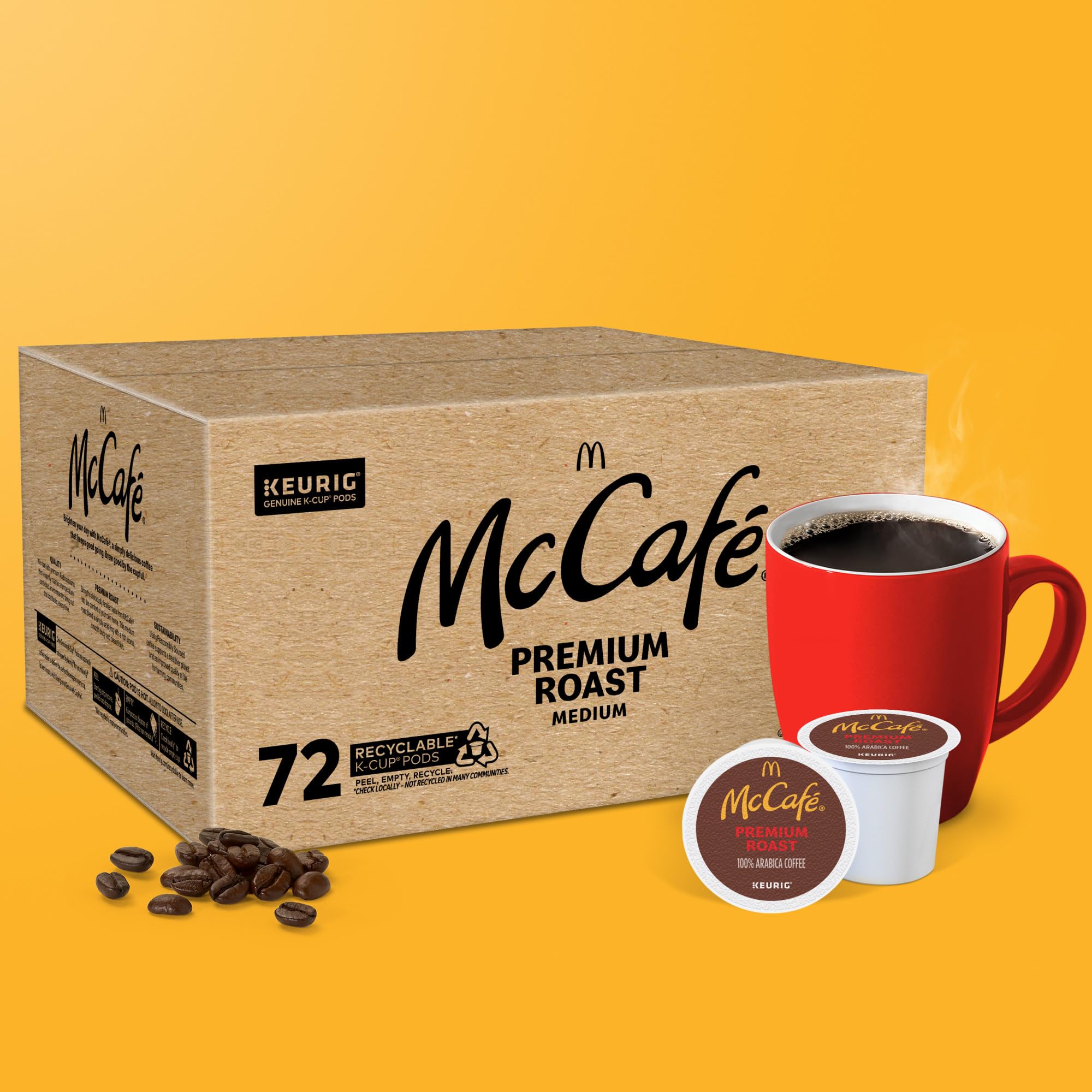 McCafe Premium Roast Coffee, Keurig Single-Serve K-Cup Pods, Medium Roast, 72 Count